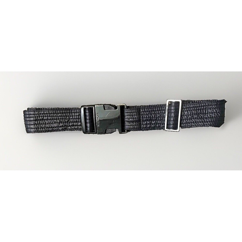 Moncler Black Quilted Nylon Belt Metal Logo Buckle OS Gorpcore Techwear Y2K